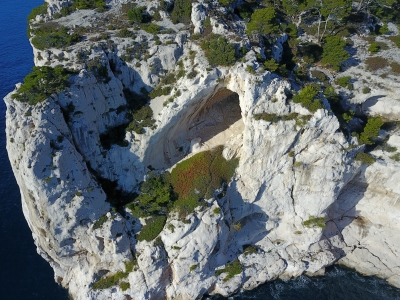 déoart de la traversee tabarly - arche de castelvieil, escalade calanques